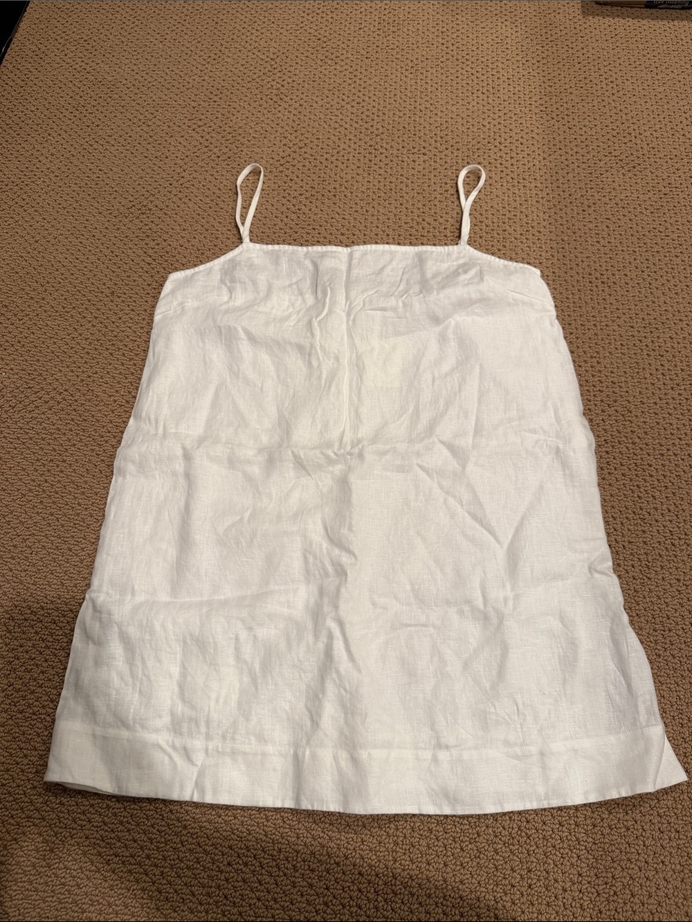 Aritzia White Spaghetti-Strap Mini Dress